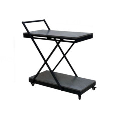 Modern and contemporary gray serving trolley