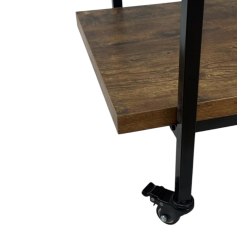 Wooden serving cart shelves in several colors
