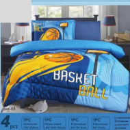 4-piece children's bed sheet, blue