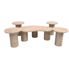 Modern and elegant wooden table set