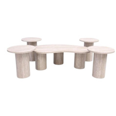 Luxury table set, modern and elegant wood