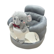 Grey teddy bear baby chair