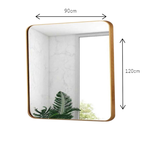 مرايا اطار المنيوم ذهبي 120*90 cm مرايا اطار المنيوم ذهبي 120*90 cm