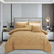 6-piece beige double bedspread