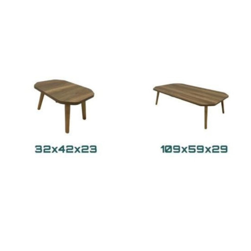 Turkish floor table set, rectangular, brown wood Turkish floor table set, rectangular, brown wood