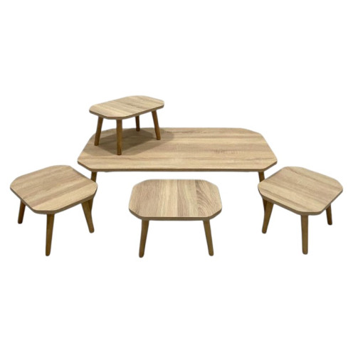 Turkish floor table set, rectangular, light wood color Turkish floor table set, rectangular, light wood color