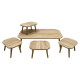 Turkish floor table set, rectangular, light wood color Turkish floor table set, rectangular, light wood color