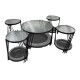 5-piece glass double-decker table set 5-piece glass double-decker table set