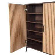 5 shelf black shoe cabinet with handle