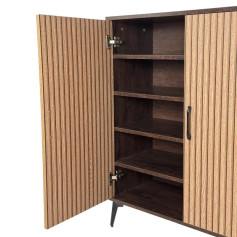 5 shelf black shoe cabinet with handle